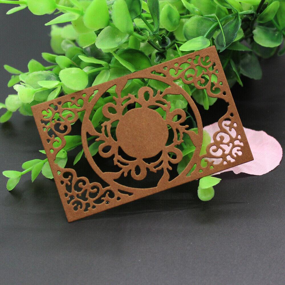 Růže Květina Rám Vyřezávací raznice Kovová šablona Udělej si sám Scrapbooking Album Papír Karta Embossování Řemeslný dekor Umění Vysekaný obdélník