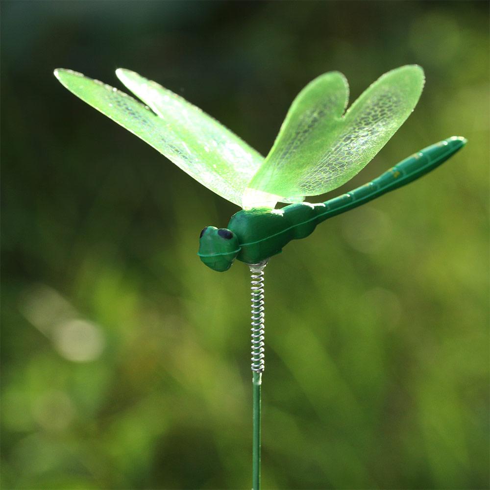 5/10PCS Handicraft Lawn Ornament Yard Artificial Dragonfly Thin Stick With Stem Simulation Butterfly