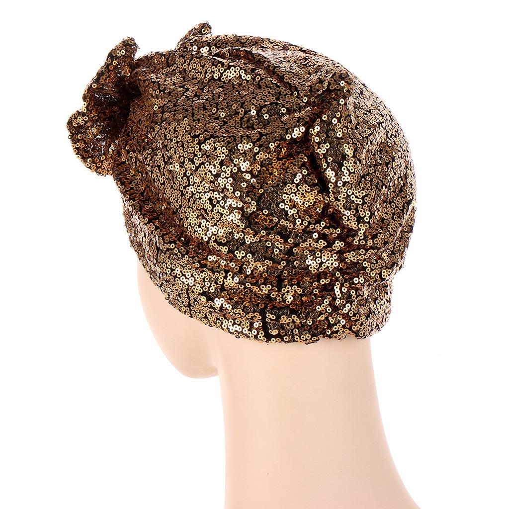 Summer Ladies Turban Head Wrap With Butterfly Bow And Sparkle Accents For Casual Wear