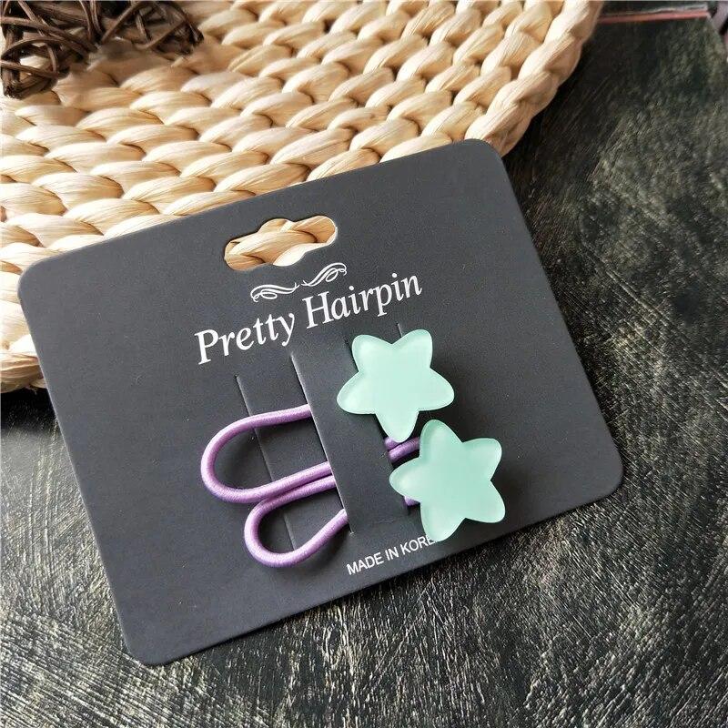 2pcs Elastic Hair Bands for Baby Girls Candy Color Hair Ring Hair Rope Children Headwear Kids Toddler Accessories