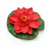 10PCS Lotus Colorful Artificial Flowers Floating Fake Lotus Plant Lifelike Water Lily Micro Landscape For Pond Garden Decor