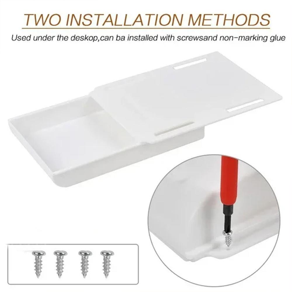Creative Self Adhesive Hidden Drawer Storage Tray Makeup Pencil Desk Hidden Under Desk Stand Self Adhesive Under Drawer Storage