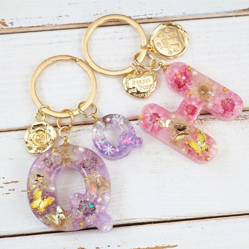 Glänzende Englische Alphabet Ohrringe Silikon Epoxidharz Form DIY Schlüsselanhänger Anhänger Schmuck für Gepäckanhänger Tasche Zubehör