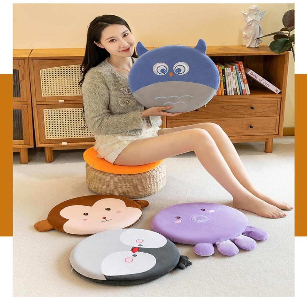 Cartoon Animal Dog Cat Chair Cushion Thick Sofa Pillow Plush Toy For Office Student Dormitory Car