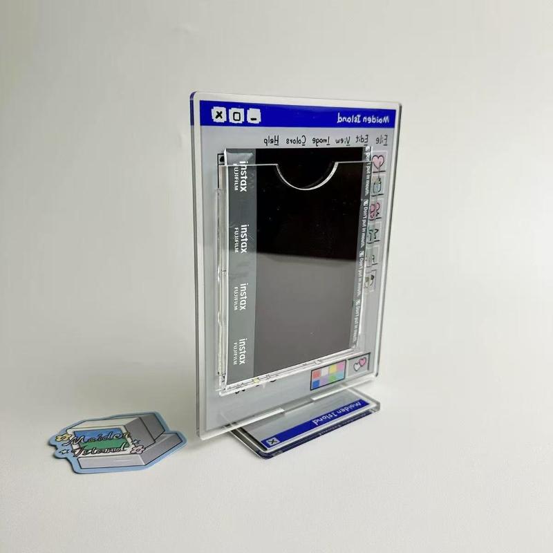 

Креативная подставка для фотокарточек для выставки Акриловые настольные украшения 3 дюйма Хранение и демонстрация аниме-карт для подарков Оптовая продажа в стиле Инс