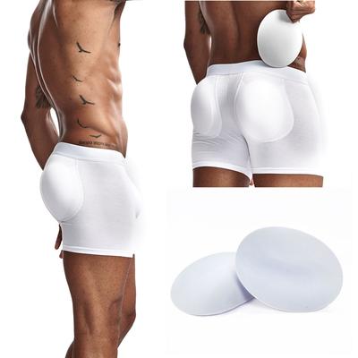 Boxer Marke Herren Butt Enhancement Fake Butt Unterwäsche Einfarbig Low Rise Abnehmbare gepolsterte Shaping Trunks Jogging Sport Gym Shorts