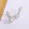 Light Luxury Round Crystal Ear Studs Simple Ladies' Ear Accessories  Jewelry Gifts