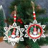 2D Wooden Snowflake Ornaments, Faceless Christmas Hats,  Christmas Decorations