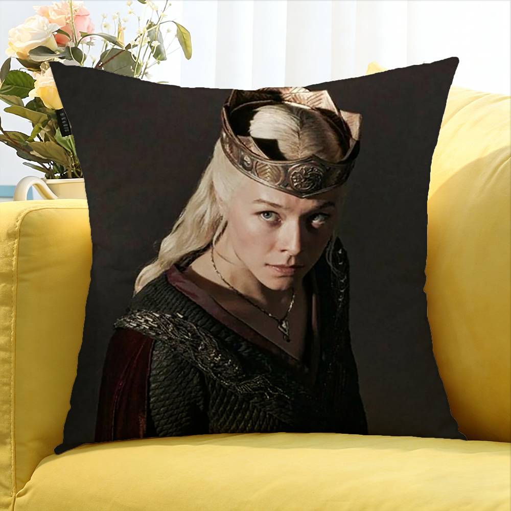 Rhaenyra Targaryen House of the Dragon Olika Storlekar Kvadratiskt Kuddfodral För Bil Hem Sovrumsinredning