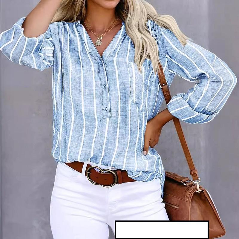 Camicie Oversize da Donna Moda Casual Larghe a Righe Camicie Donna Autunno Bluse Morbide Vintage Eleganti Giovani Femminili
