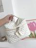 Einfache Große Kapazität Damen Kosmetiktaschen Süße Blume Weicher Stoff Reise Aufbewahrungstasche Mode Tragbare Weibliche Handtasche Geldbörse