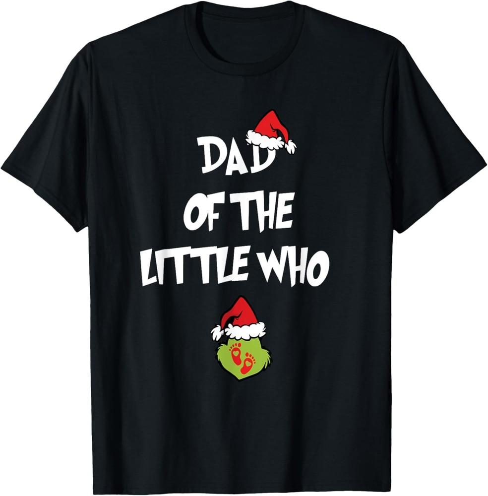 A Little Who Is Due Christmas Pregnancy Couples Matching T-Shirt Unisex T-Shirt XL