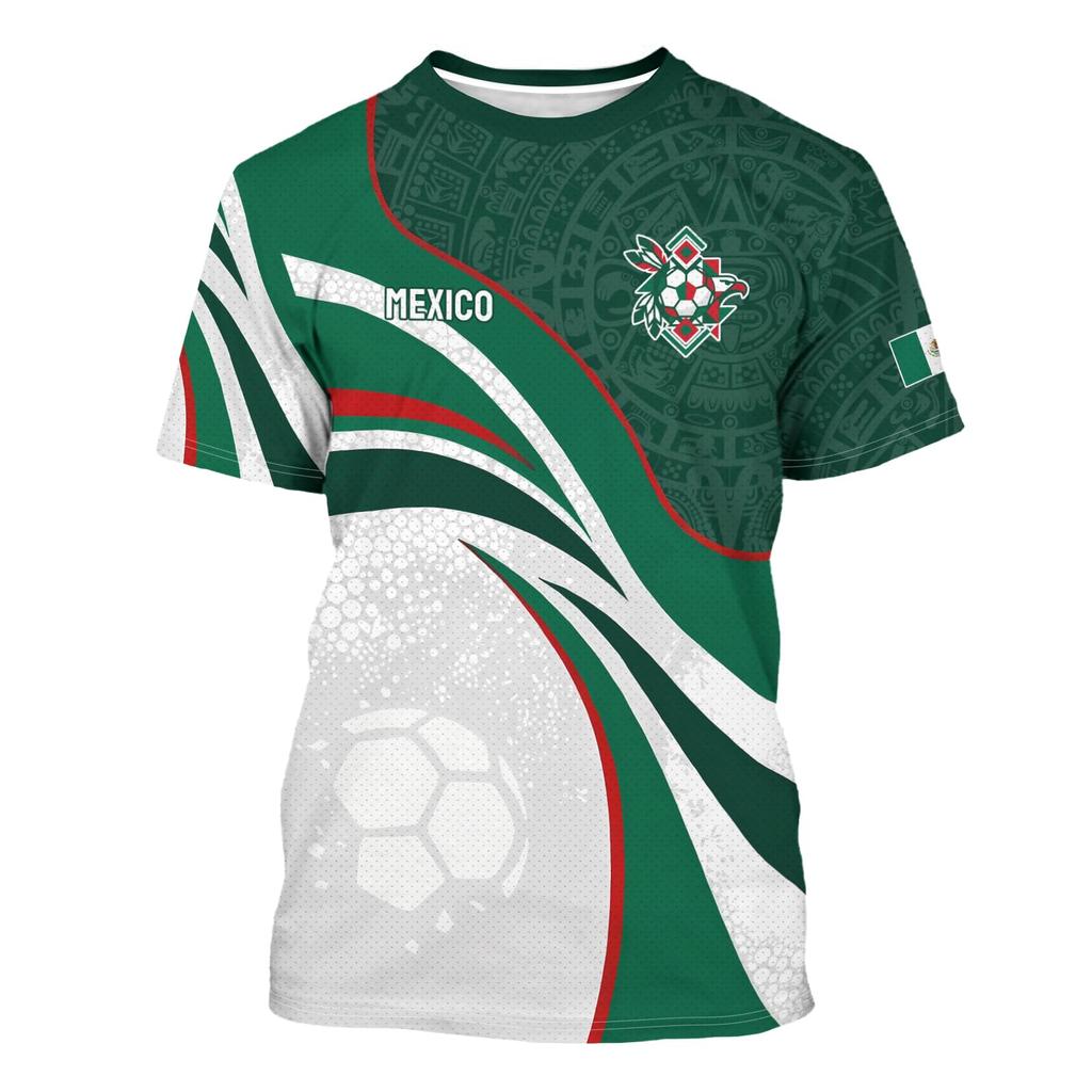 Unisex International Soccer Fan Retro Street Style Jersey Lightweight Breathable Fabric Crew Neck Short Sleeve Shirt for Outdoor Activities