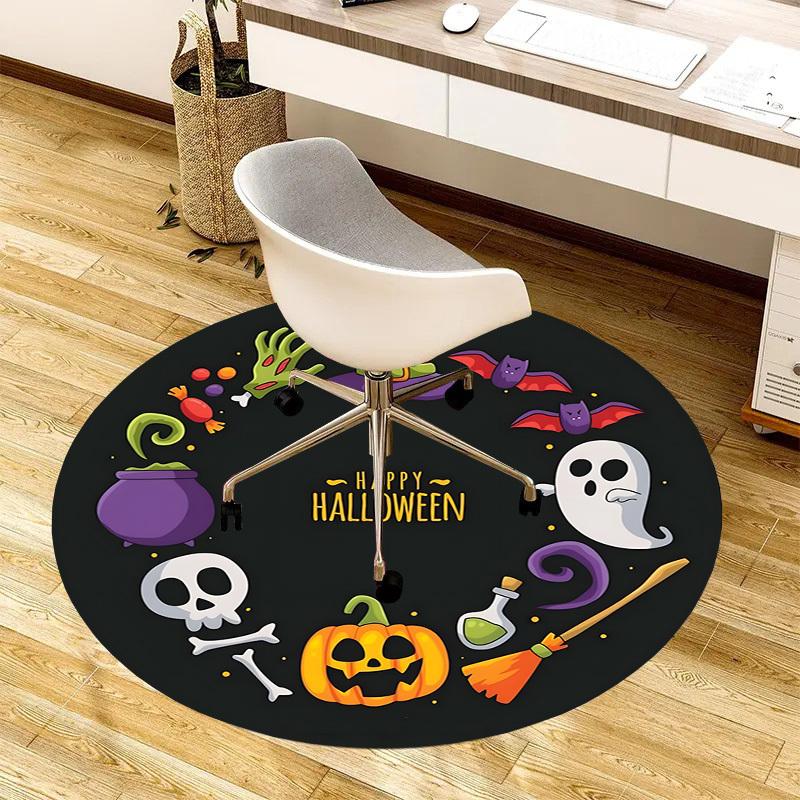 

1pc Office Carpet Chair Mats Happy Halloween Decorations Perfect for Decorating Office Chairs, Living Rooms, Or Bedrooms.YDT003 80cm by 80cm