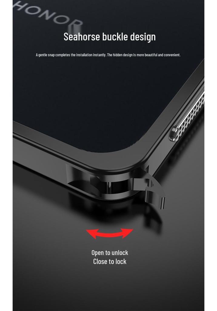 Metal Heat Dissipation Phone Case with Haima Buckle for Honor Win Turbo, Anti-Fall Protection