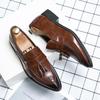 Men's British Style Tassel Loafers - Casual Leather Slip-On, Large Size, Pointed Toe