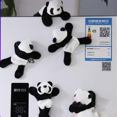 Sevimli Karikatür Yumuşak Peluş Panda Buzdolabı Mıknatısı Etiket Çocuk Bulmaca Oyuncak Hediye Moda Ev Dekor