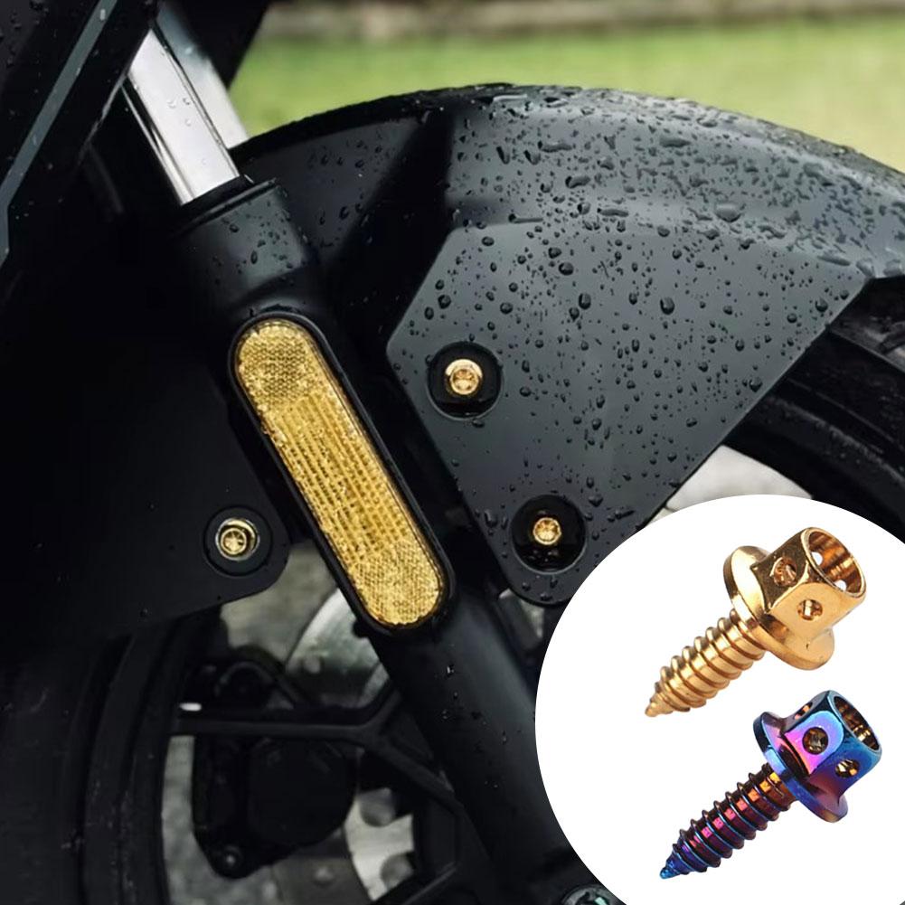 Motorcycle Screws Electroplated Hollow Hexagonal Self-Tapping Modification Bike Fasteners Rearview Heightening Mirror Acces I0C7