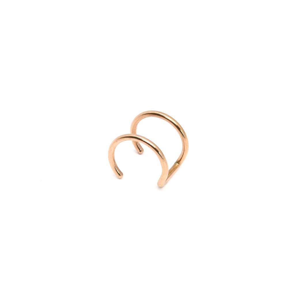 Fashion Stainless Steel Fake Piercing U-shaped Double Layer Ear Clips Lip Clip for Women Charms Ear Bone Nail Ear Cuff Jewelry