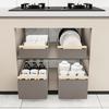 Retractable Kitchen Cabinet Organizers Easy Installation Adjustable Retractable Storage Rack Maximizes Space Under Sink For Utensils