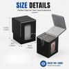 PU Card Storage Box with Window Magnetic Closure Stain Resistant Deck Case Moisture Proof Lid for Trading Card Collection