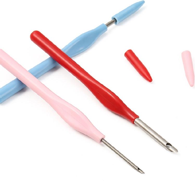Pack Of 4 Punching Needle Embroidery Pen 2.5/3/3.5/5.0mm Needle Head for Beginner Hobbyists Embroidery Stitching Craft