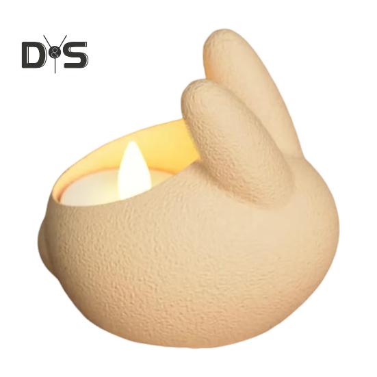 

Подсвечник в виде кролика, ручной работы, подсвечник в виде кролика из смолы, настольный подсвечник в виде кролика для гостиной, спальни, декор