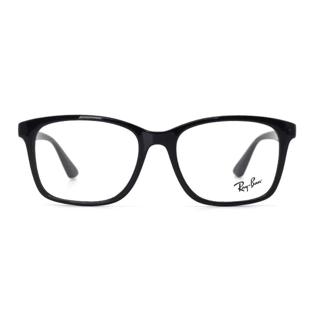 RB7059D 2000 55mm Ray-Ban Eyeglass Frames Lightweight Daily Square Horn-rimmed Glasses RB7059-D Glossy Black RB7059D 2000 55mm