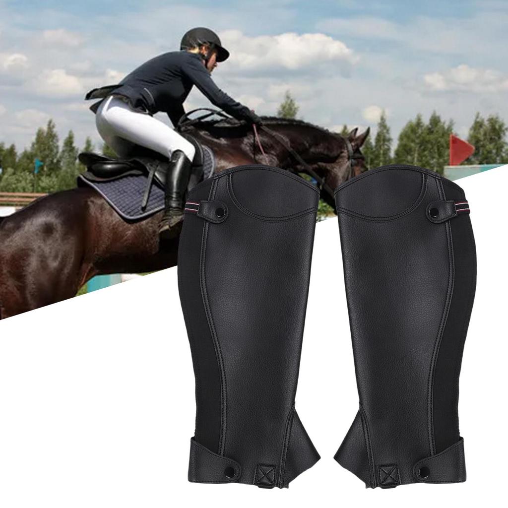 Equestrian Half   for Adults Microfiber Protective Leg Guard Half Chap for Horse Riding