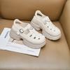 Summer Hollow Breathable Thick Sole Height Increase Small Muffin Bottom Loafers Women's 2025 New Shoes Bag Head Sandals