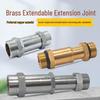 Brass Telescopic Extension Joint with Double Male Thread G1/2 Pipe Coupler