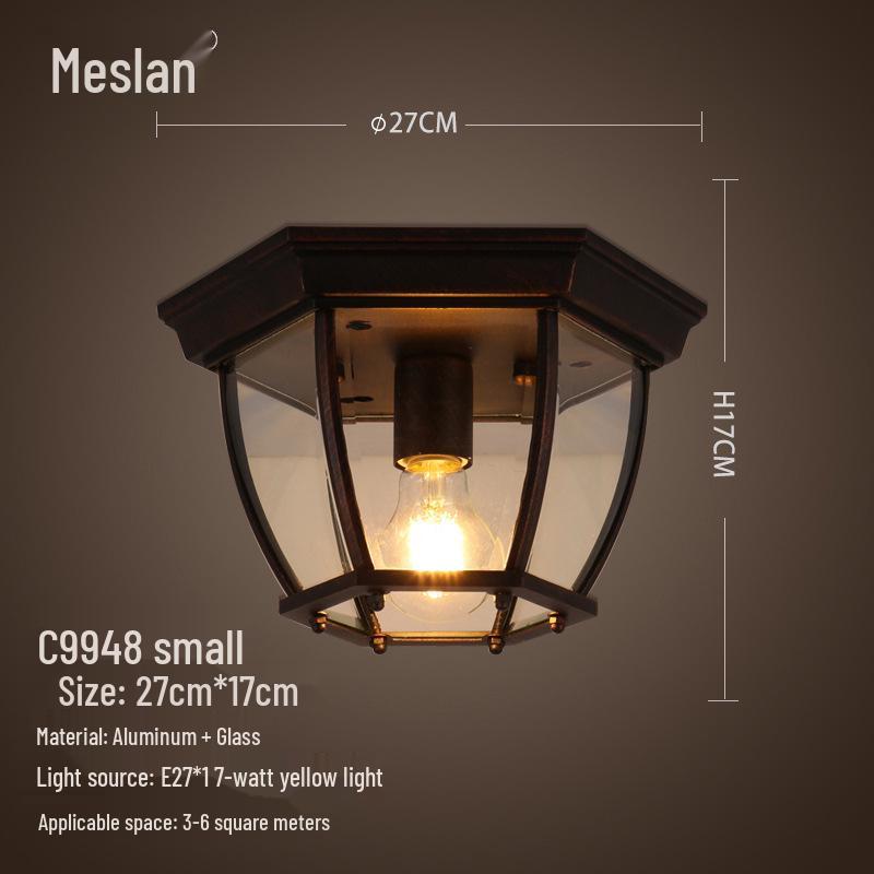 American Retro Industrial Ceiling Light for Bedroom, Dining Room, Balcony, Corridor, Aisle, and Entrance