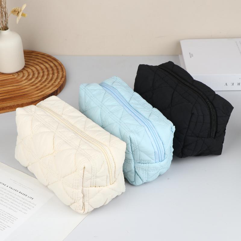 Minimalist Solid Color Storage Bag Pencil Case Niche Lightweight Stationery Box High-value Storage Large Capacity Pencil Box