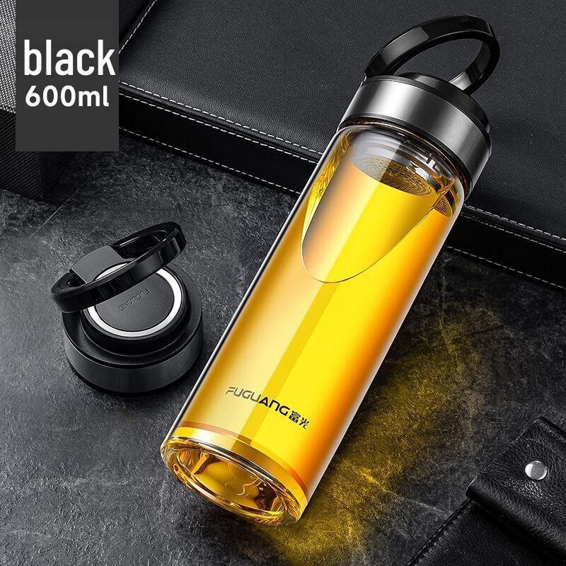 FUGUANG Portable Glass Tea Infuser Water Bottle