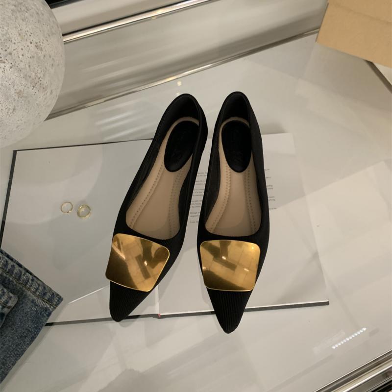 Pointed-toe Low-cut Single Shoes - Women's Spring-autumn New Style Casual Flat Shoes
