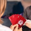 Red Plastic Playing Cards PVC Poker Waterproof Washable Parker Rustic Red Year of the Festival Creative Thickened Card