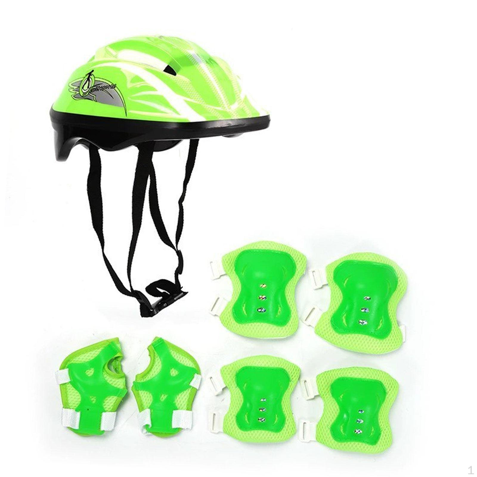 

Детский велосипедный шлем Портативный Катание на роликах для спорта Роллерблейдинг Скейтборд зелёный