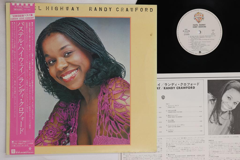 LP Record RANDY CRAWFORD - Pastel Highway P11178 WARNER BROS 1982 Japan Obi Soul/Funk Used