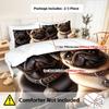Cute Puppies Pattern 3D Printed Bedding Set Cute Animal Theme Duvet Cover Set Soft Comfortable Home Luxury Quilt Cover Set