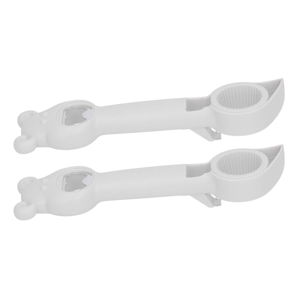 2Pcs 4?in?1 Can Opener Universal Portable Manual Drinking Beverage Bottle OpenerWhite