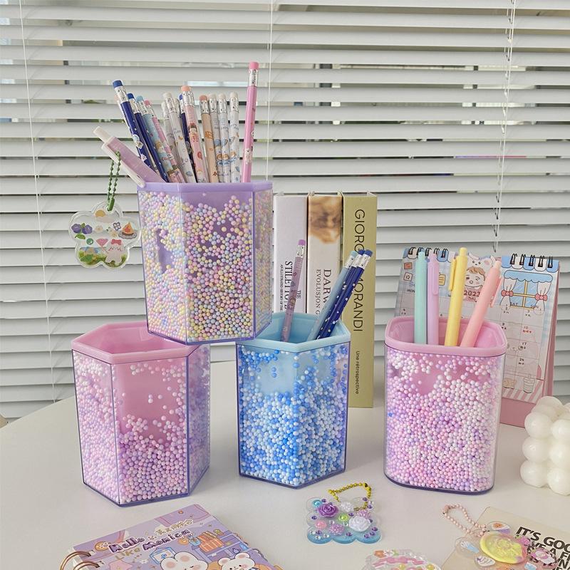 Kreativer Schaumstoff Stifthalter Mäppchen Schreibtisch Schreibwaren Organizer Make-up Pinsel Aufbewahrungsbehälter Acryl Stil Ornamente Dekoration