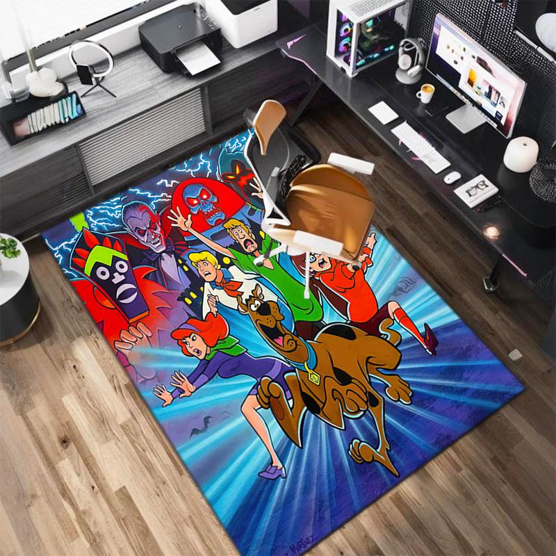 Halloween cartoon comedy adventure movie Scooby-Doo carpet is suitable for living room and bedroom doormats office balcony decorative carpet V14