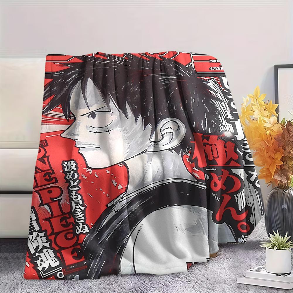 Coperta in Flanella con Stampa Personaggio One Piece, Alta qualità Confortevole per Tutte le Stagioni, Arredamento per la Casa, Calore e Comfort, Perfetta per Regali di Natale