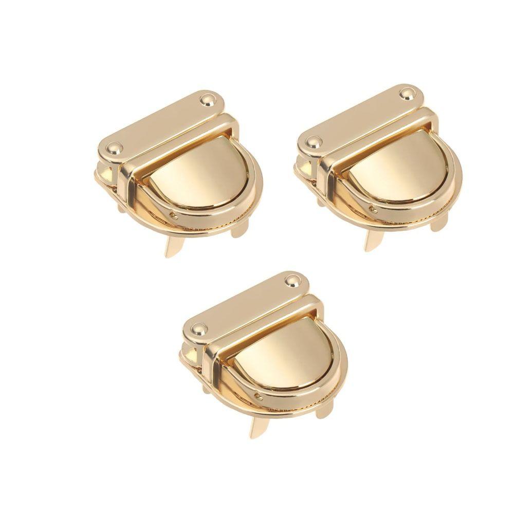 

3 шт. Не выцветающий поворотный замок, нержавеющий поворотный замок, модная металлическая застежка, кошелек золотой