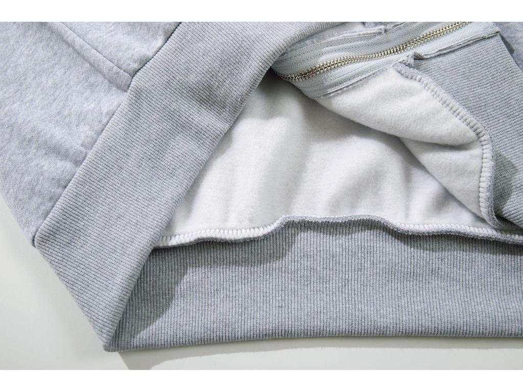 STU Plus Zamatová Unisex Bunda s Kapucňou na Zips - Teplé, Trendy Jesenné/Zimné Oblečenie pre Študentov.