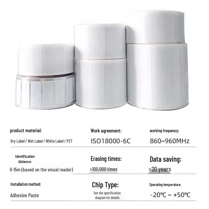 Gshan UHF RFID Self-Adhesive Label Stickers