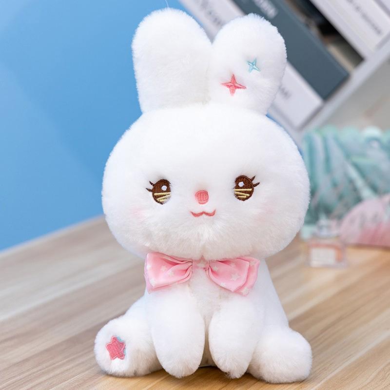22cm Peep Bunny Plush Toys Stuffed Animal Star Rabbit Doll Room Desktop Sofa Decor Easter Bunny Soft Pillow Gifts For Girl Doll