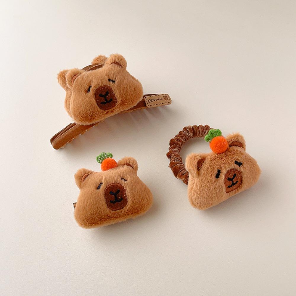 Funny Cartoon Duckbill Clip Flocking Barrettes Hair Accessories Plush Claw Clip  Party