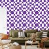 Wallpaper Casual Checkerboard Purple, White and Lavender 50x1000