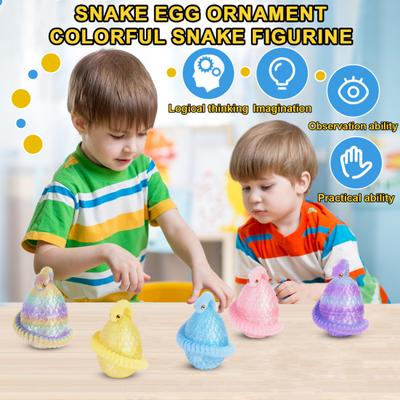 3D-gedruckte Schlangenei-Figur mit beweglichen Gelenken, Schlangenei-Figur aus Eierschale, Fidget-Spielzeug